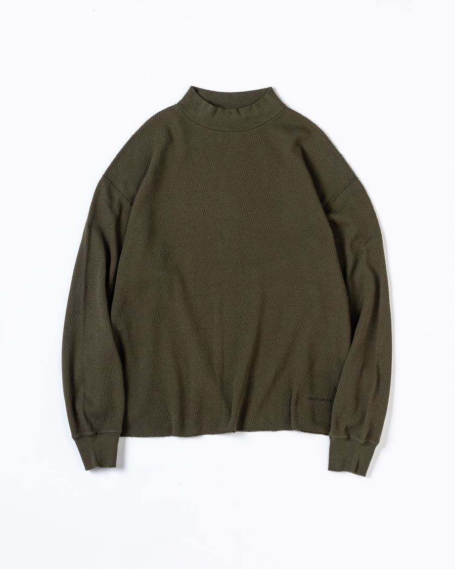 AN319 HEAVY THERMAL MOCK NECK L/S T-S OLIVE