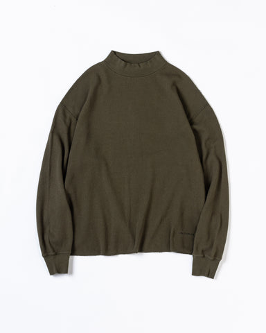 AN319 HEAVY THERMAL MOCK NECK L/S T-S OLIVE