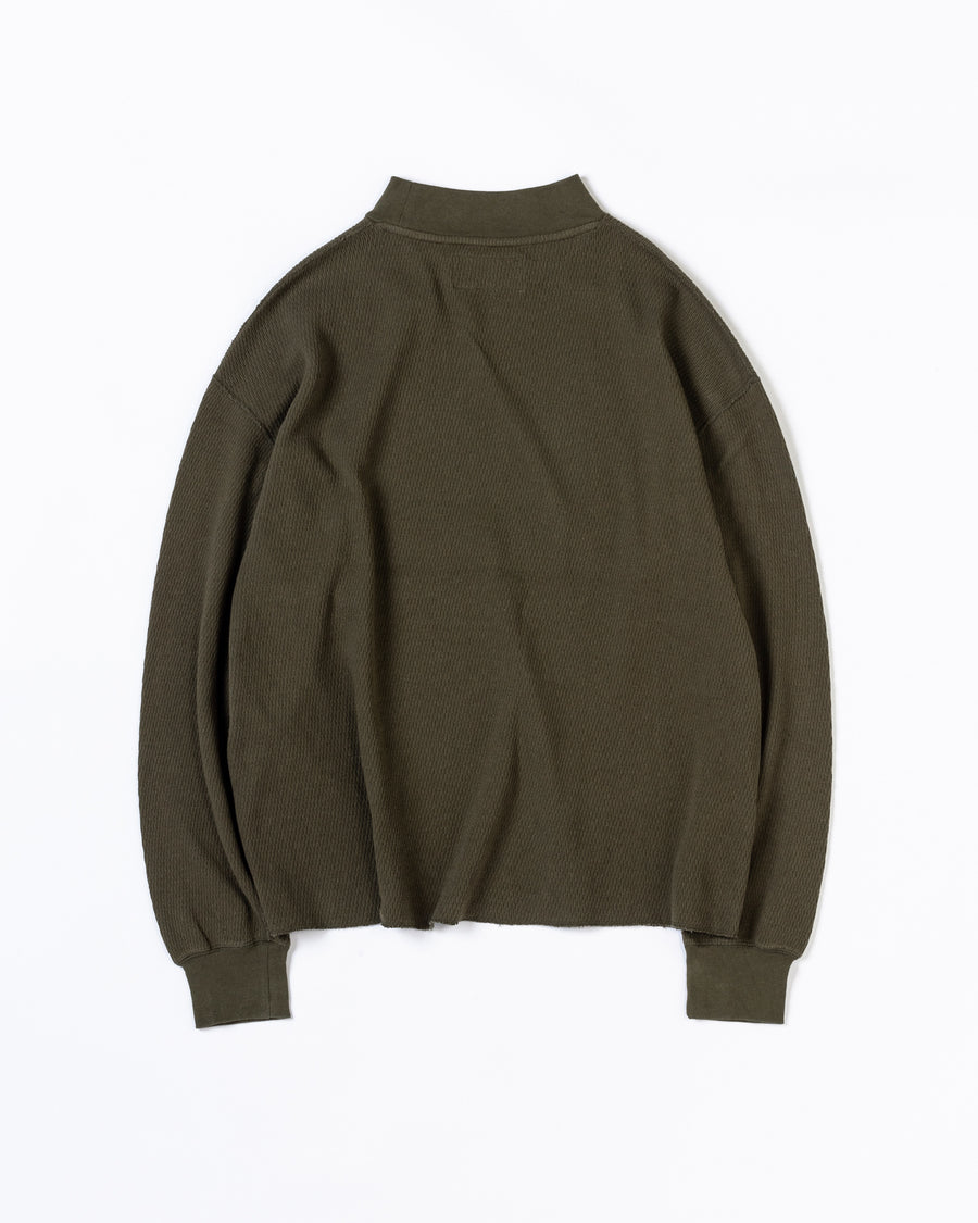 AN319 HEAVY THERMAL MOCK NECK L/S T-S OLIVE