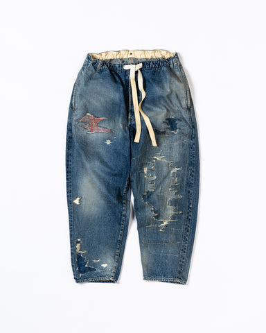 AN330 52's SELVEDGE DENIM REMAKED EASY PANTS INDIGO