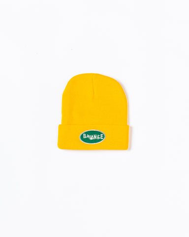 ANNK002 GLITCH EMBROIDERY BEANIE YELLOW