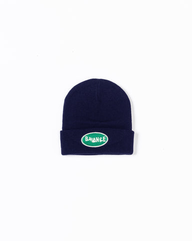 ANNK002 GLITCH EMBROIDERY BEANIE NAVY