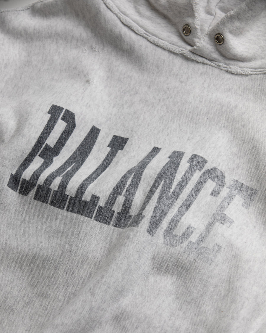 AN331 BALANCE DAMAGED SIDE LIB SWEAT PARKA NAVY PRINT