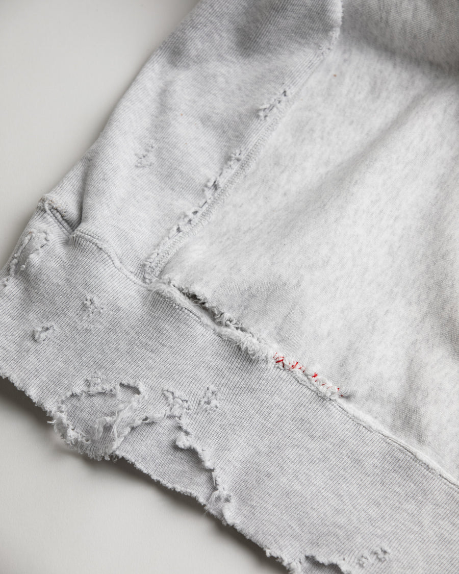 AN331 BALANCE DAMAGED SIDE LIB SWEAT PARKA NAVY PRINT