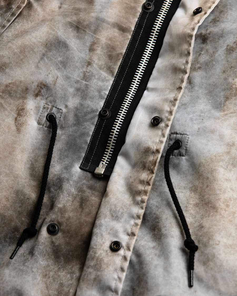 AN321 DIRTPAINT NYLON MODS COAT WHITE