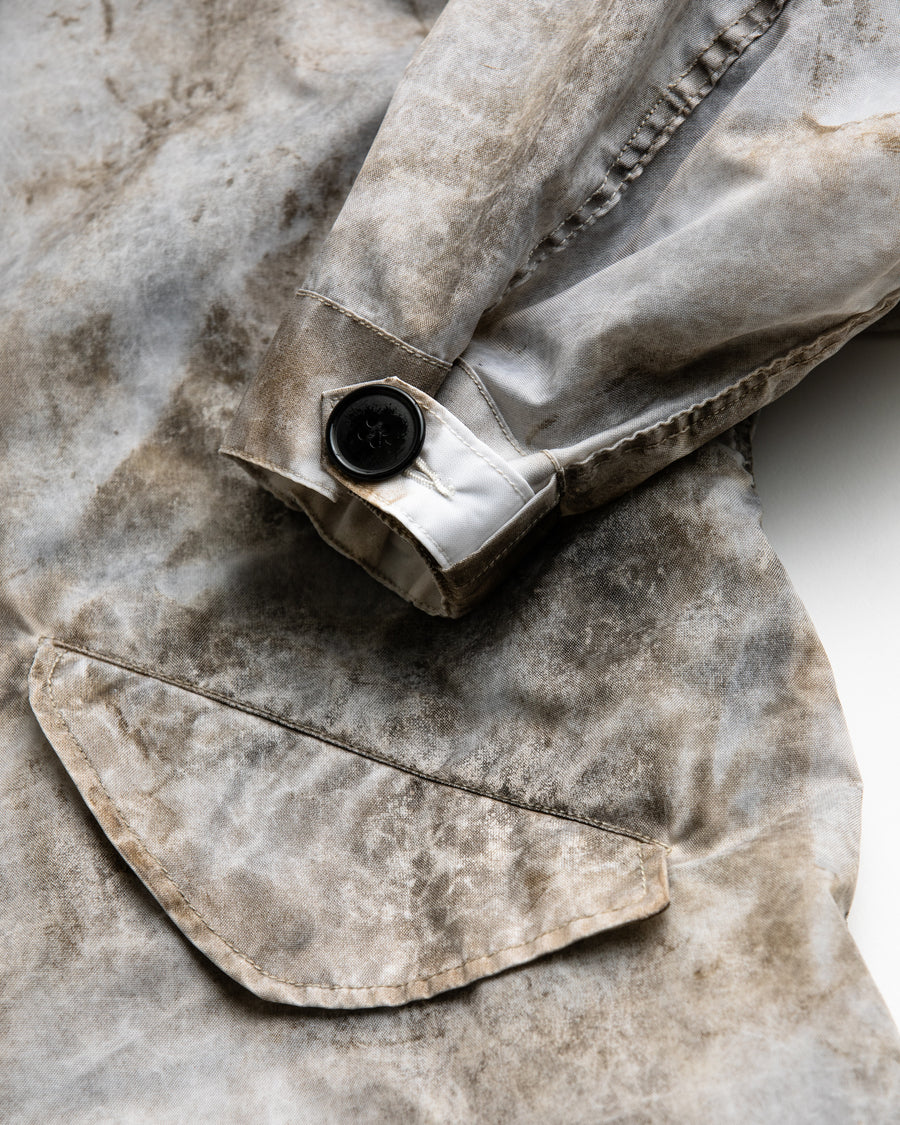 AN321 DIRTPAINT NYLON MODS COAT WHITE