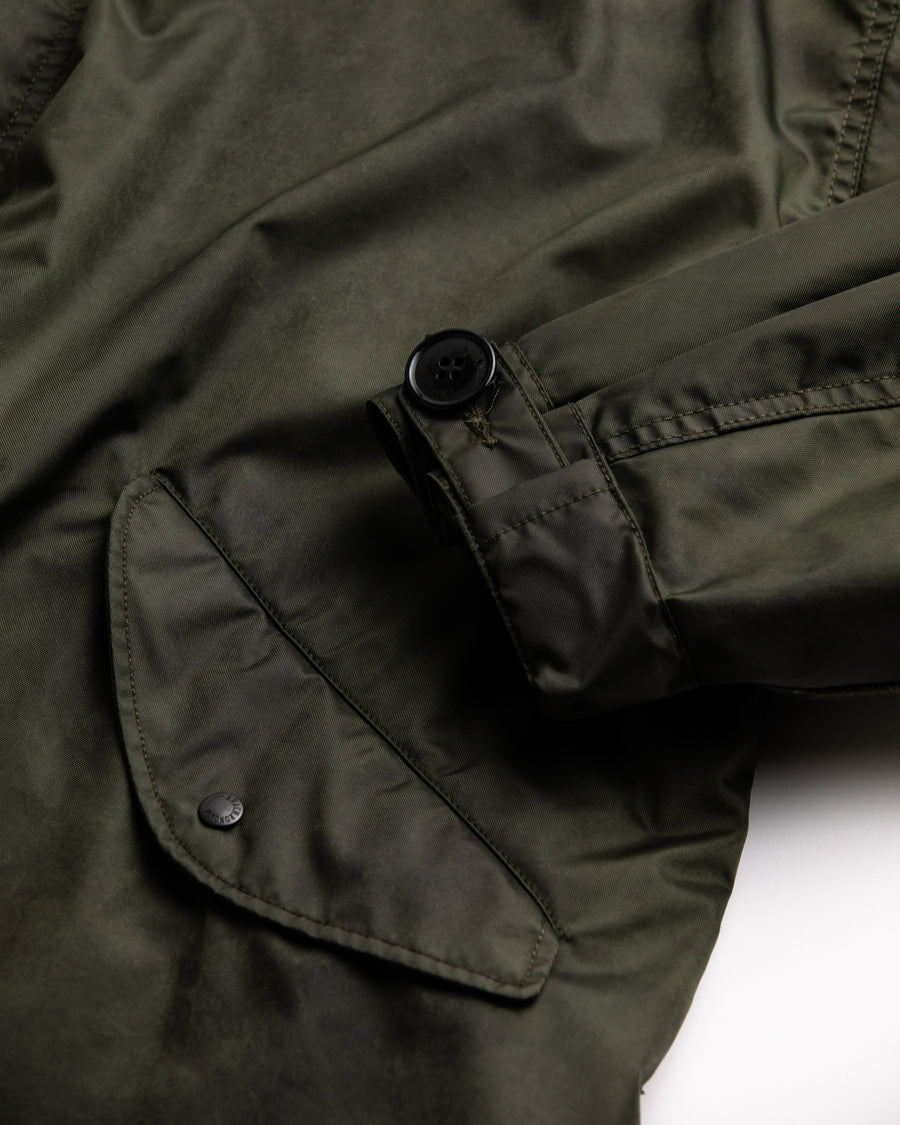 AN321 DIRTPAINT NYLON MODS COAT OLIVE