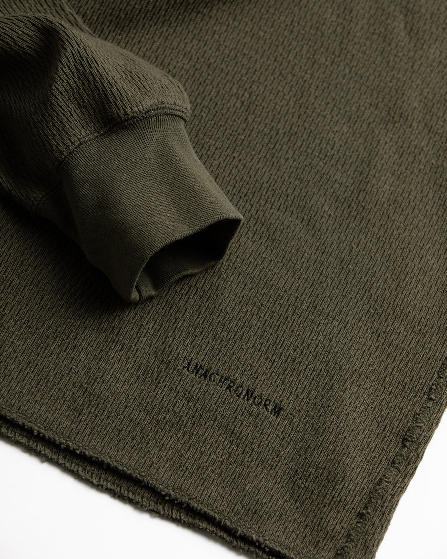 AN319 HEAVY THERMAL MOCK NECK L/S T-S OLIVE
