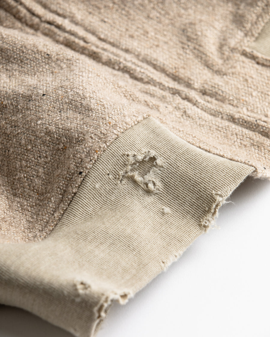 AN320 DAMAGED TWEED DRIZZLER JACKET BEIGE