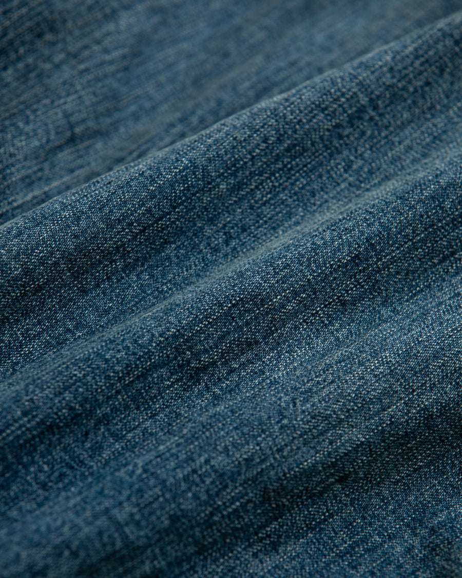 AN332-W CHEAK COMBI DENIM JACKET INDIGO(AGING)