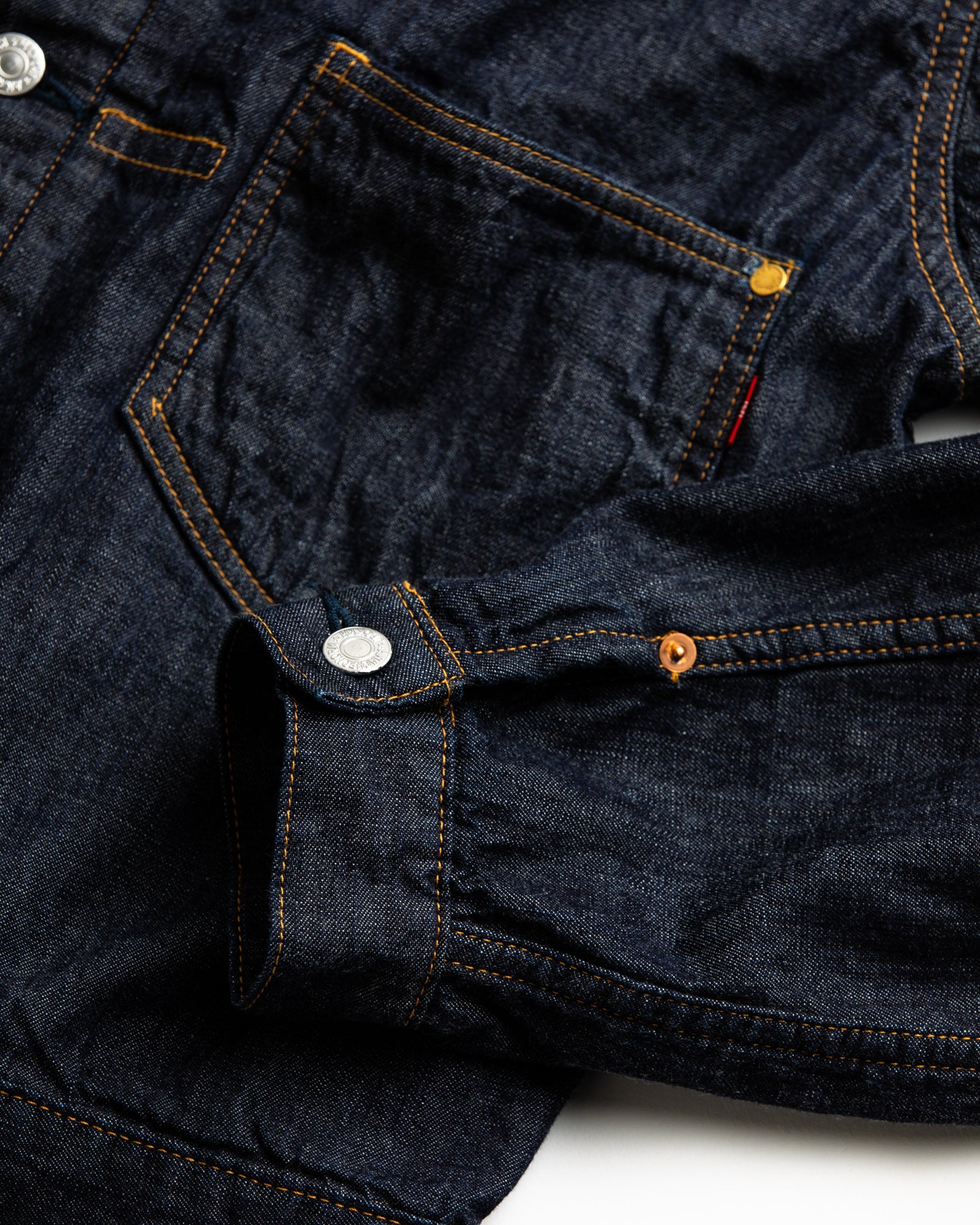 AN332 CHEAK COMBI DENIM JACKET INDIGO(OW) – ANACHRONORM AN332 CHEAK COMBI DENIM JACKET INDIGO(OW) – ANACHRONORM