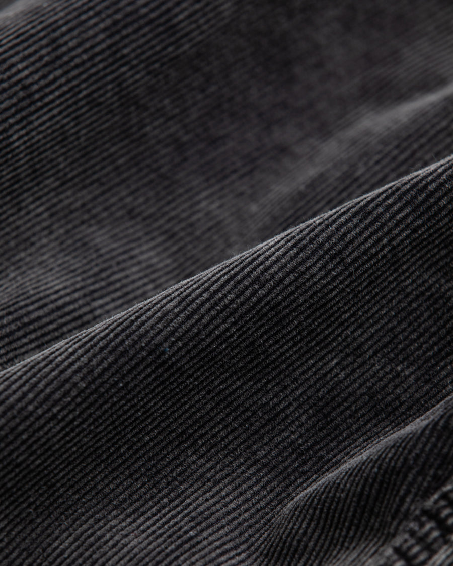 AN324-W SULFUR DYED CORDUROY FRONT TUCK JACKET SULFUR BLACK