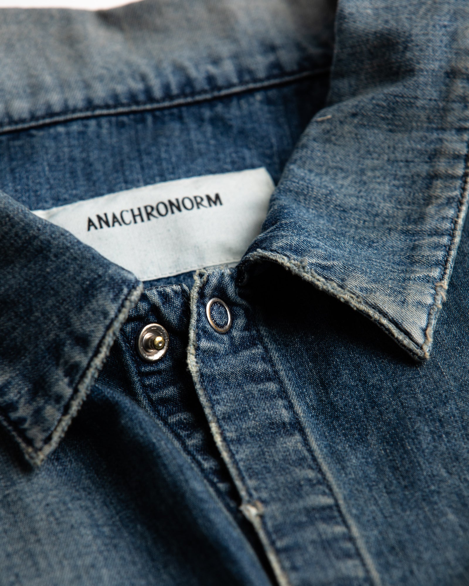 AN315-W LIGHT oz DENIM TUCK LONG SHIRTS INDIGO – ANACHRONORM AN315-W LIGHT oz DENIM TUCK LONG SHIRTS INDIGO – ANACHRONORM