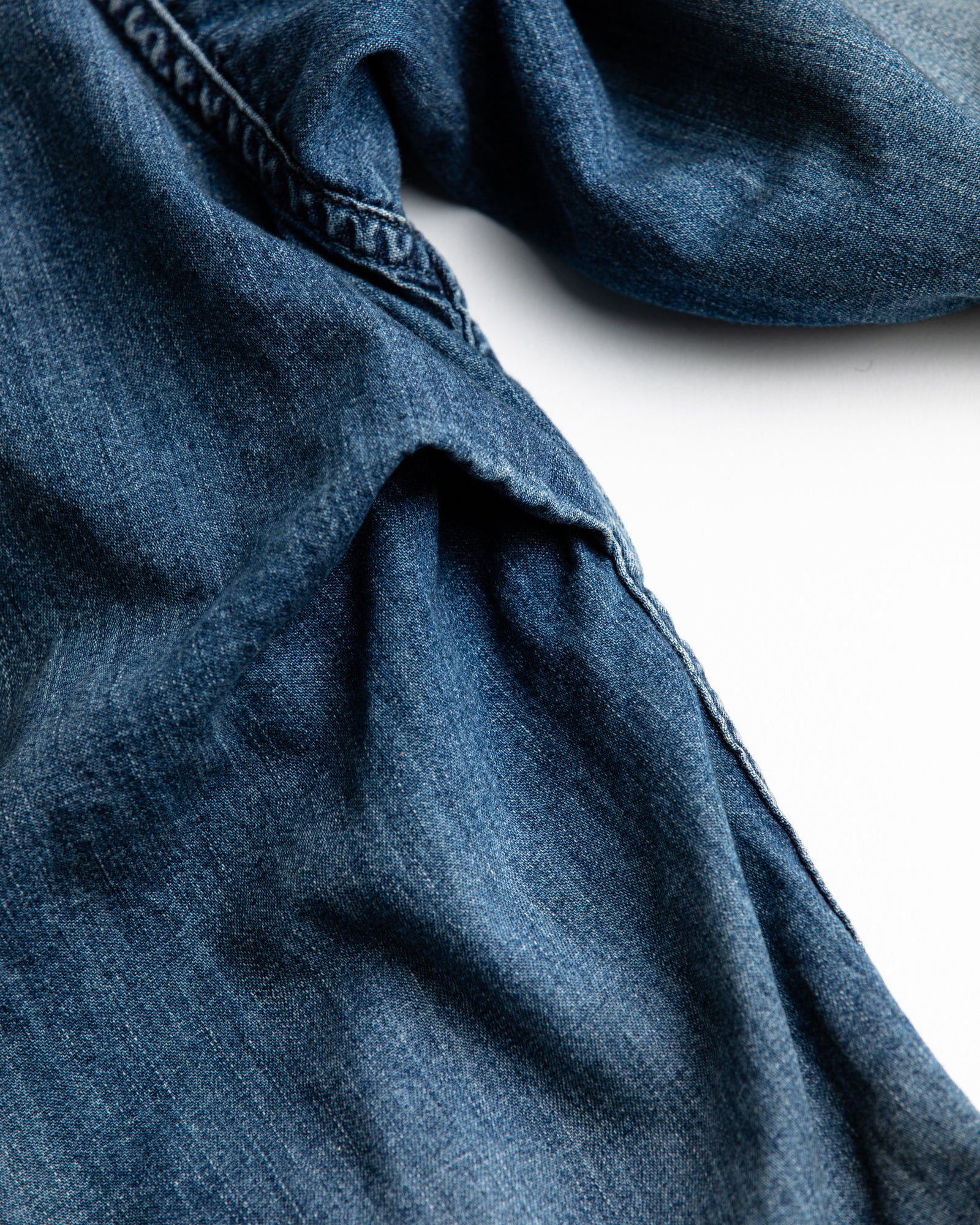 AN315-W LIGHT oz DENIM TUCK LONG SHIRTS INDIGO – ANACHRONORM AN315-W LIGHT oz DENIM TUCK LONG SHIRTS INDIGO – ANACHRONORM