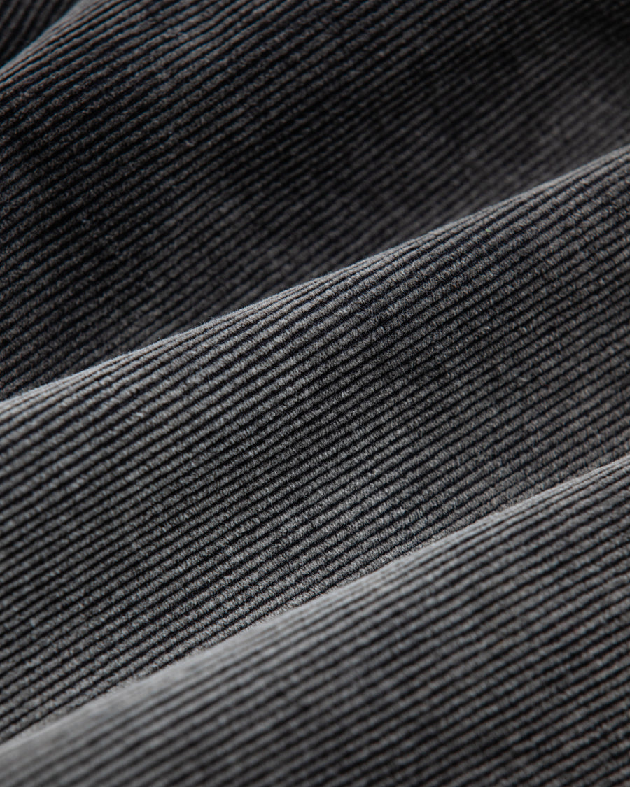 AN325-W SULFUR DYED CORDUROY 5P WIDE PANTS SULFUR BLACK