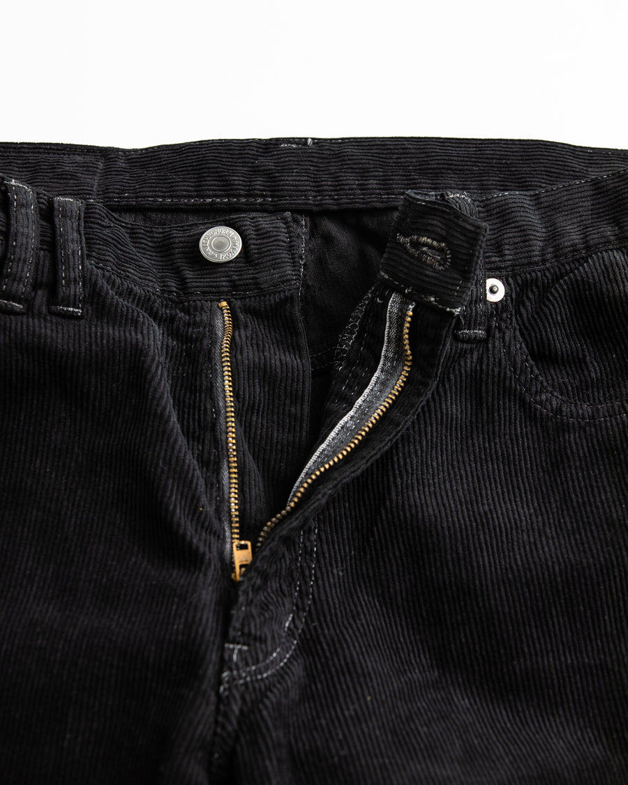 AN325 SULFUR DYED CORDUROY 5P WIDE PANTS SULFUR BLACK