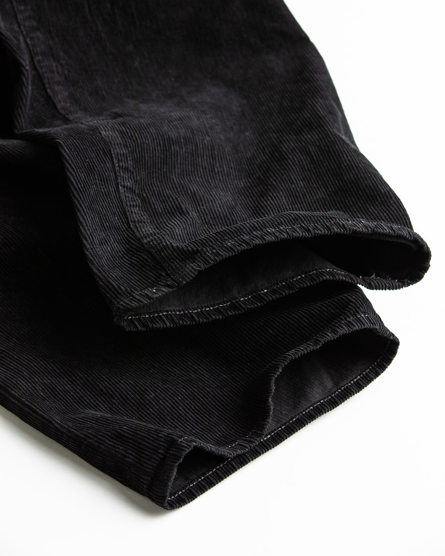 AN325 SULFUR DYED CORDUROY 5P WIDE PANTS SULFUR BLACK