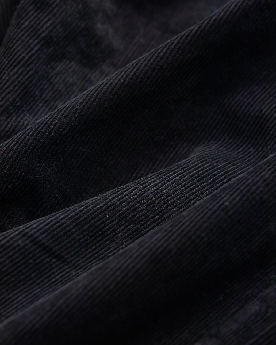 AN325 SULFUR DYED CORDUROY 5P WIDE PANTS SULFUR BLACK