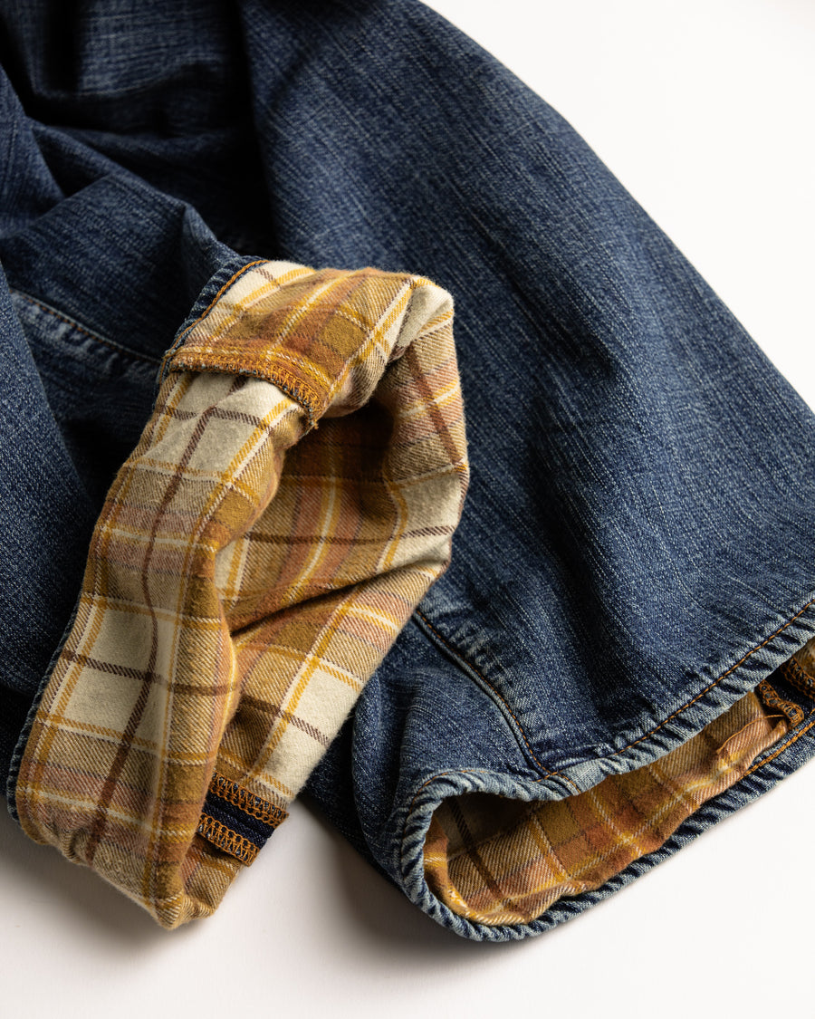 AN333-W CHEAK COMBI DENIM 5P PANTS INDIGO(AGING)