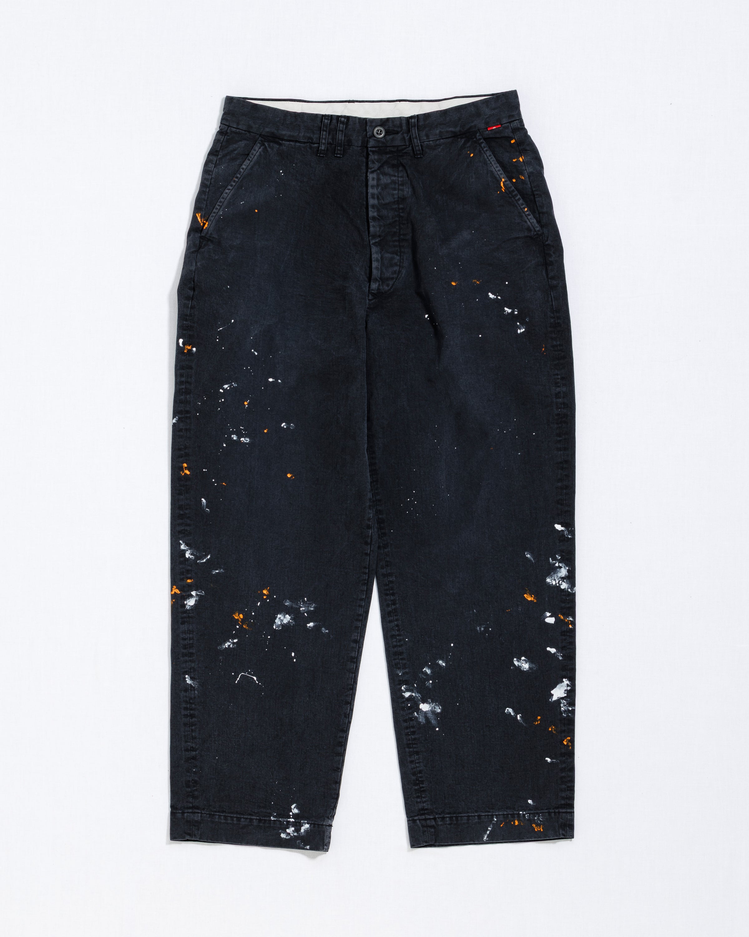 SOULGOODS PAINTED CHINO TROUSERS BLACK