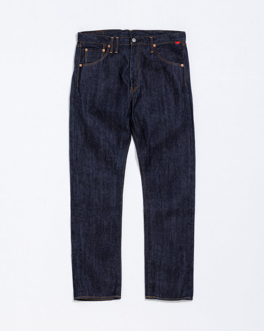 ANACHRONORM NM-5P02 ベーシック スリムジーンズ TYPE-γ インディゴ ワンウォッシュ | 13.5oz セルビッチデニム ナチュラルインディゴ ロープ染色 力織機 赤シングルステッチ 日本製