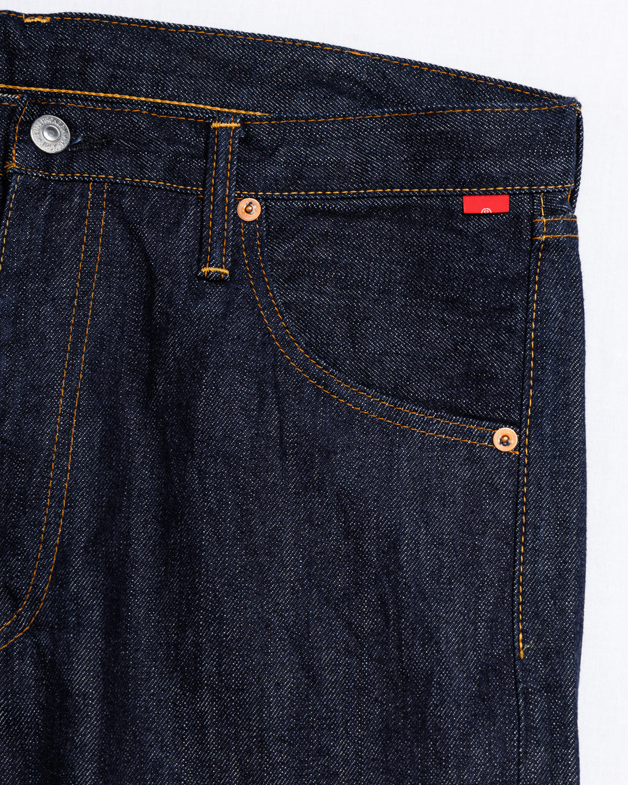 ANACHRONORM NM-5P02 ベーシック スリムジーンズ TYPE-γ インディゴ ワンウォッシュ | 13.5oz セルビッチデニム ナチュラルインディゴ ロープ染色 力織機 赤シングルステッチ 日本製