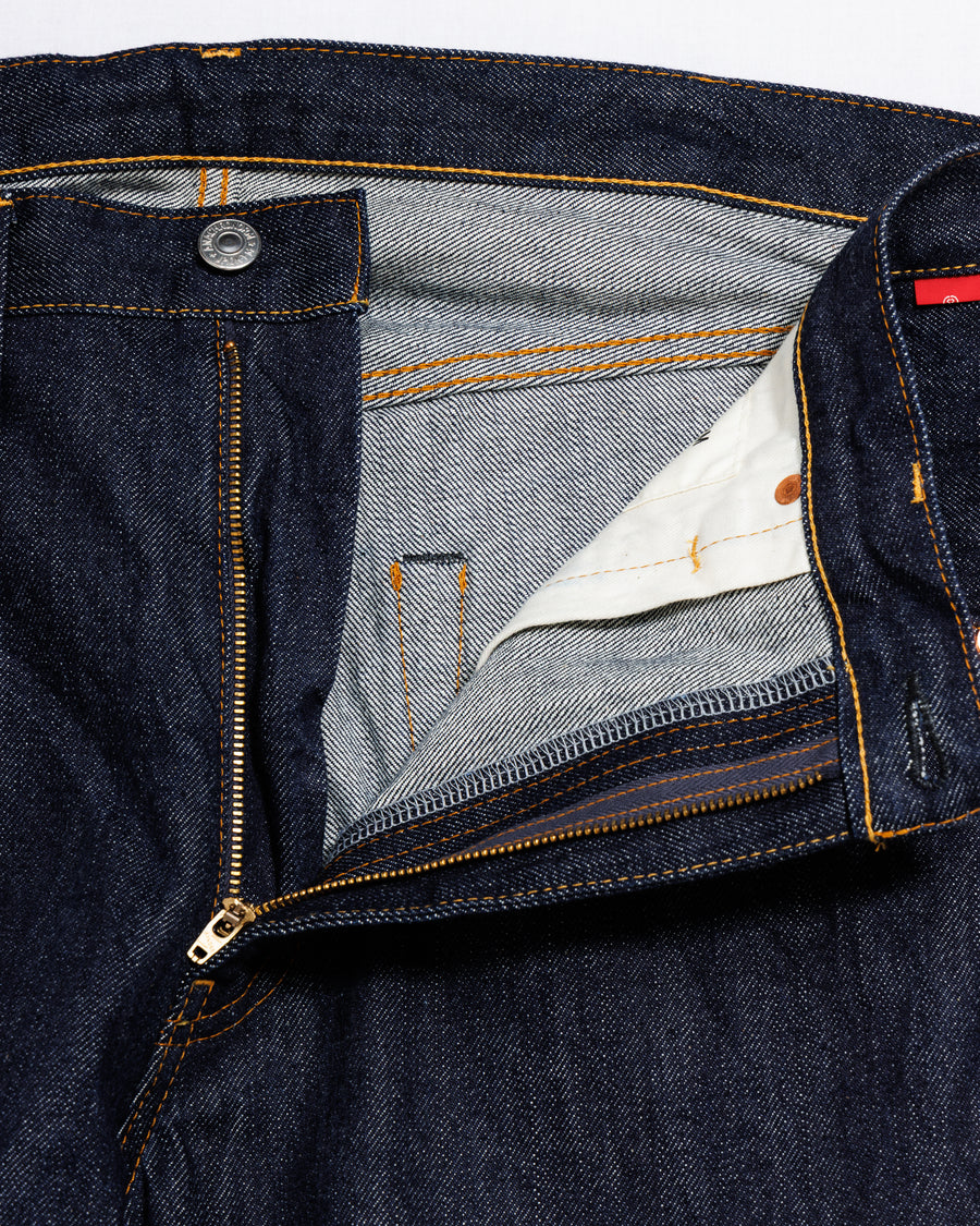 ANACHRONORM NM-5P02 ベーシック スリムジーンズ TYPE-γ インディゴ ワンウォッシュ | 13.5oz セルビッチデニム ナチュラルインディゴ ロープ染色 力織機 赤シングルステッチ 日本製