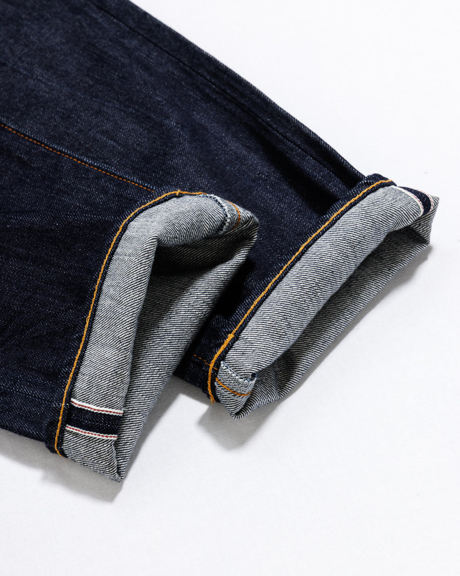 ANACHRONORM NM-5P02 ベーシック スリムジーンズ TYPE-γ インディゴ ワンウォッシュ | 13.5oz セルビッチデニム ナチュラルインディゴ ロープ染色 力織機 赤シングルステッチ 日本製