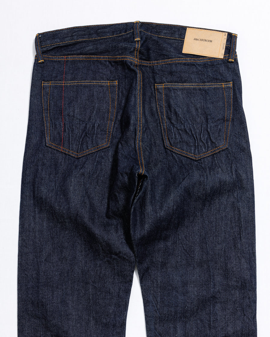 ANACHRONORM NM-5P02 ベーシック スリムジーンズ TYPE-γ インディゴ ワンウォッシュ | 13.5oz セルビッチデニム ナチュラルインディゴ ロープ染色 力織機 赤シングルステッチ 日本製