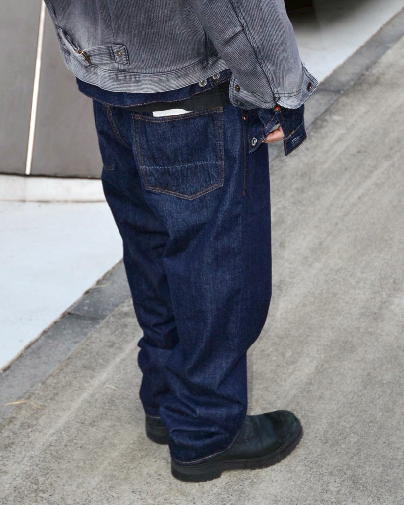 希少 ANACHRONORM ダメージ加工デニム セルビッチ シンチバック 34 Anachronorm（アナクロノーム） 加工デニムパンツ 81868050535