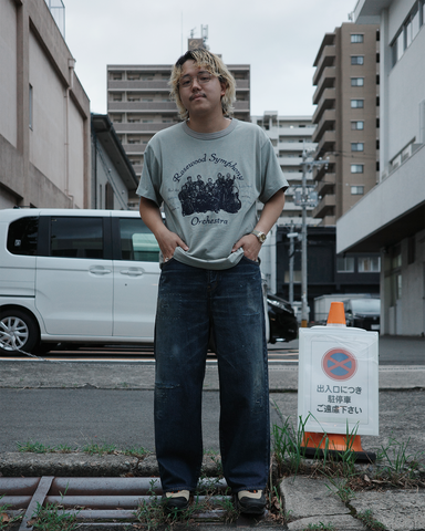 ANACHRONORM リメイク ワイド 5ポケット デニムパンツ ダークインディゴ | コンパクトデニム 6番手 セミワイド 鉄製金具 経年変化 リメイク 一点一点 日本製