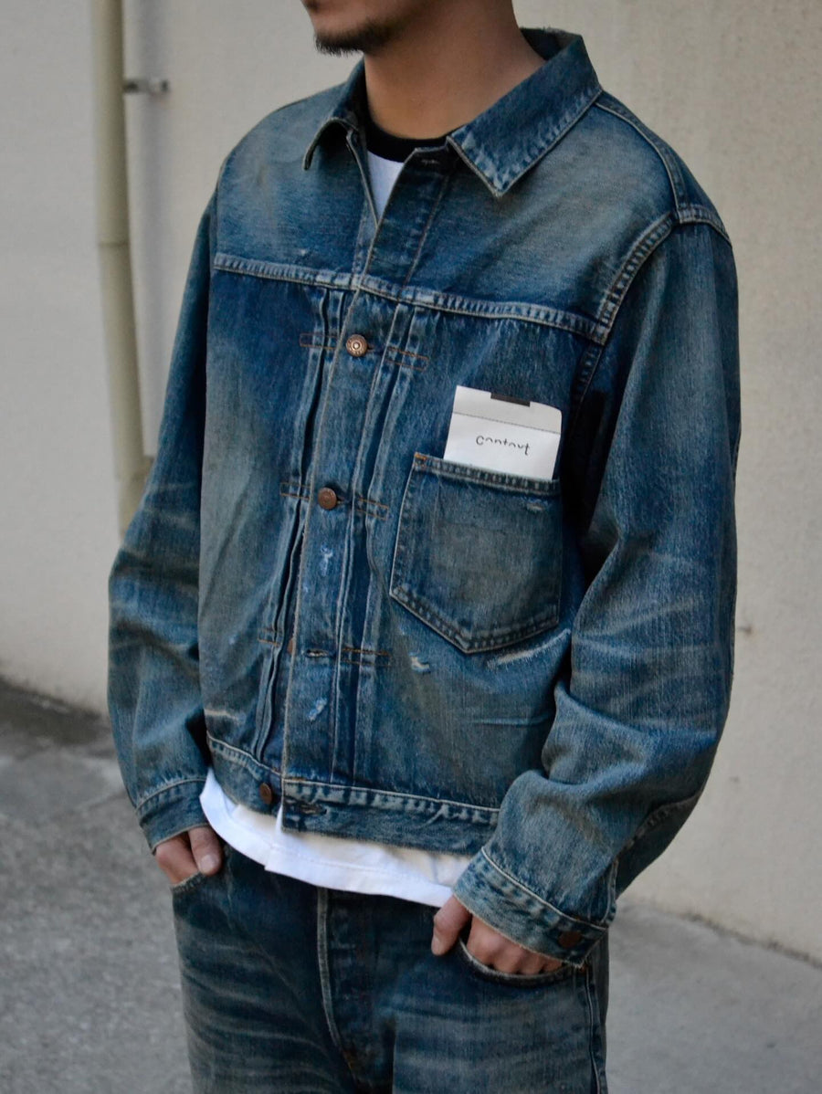 FRONT TUCK DENIM REMAKED JACKET INDIGO (26REMAKE) – ANACHRONORM