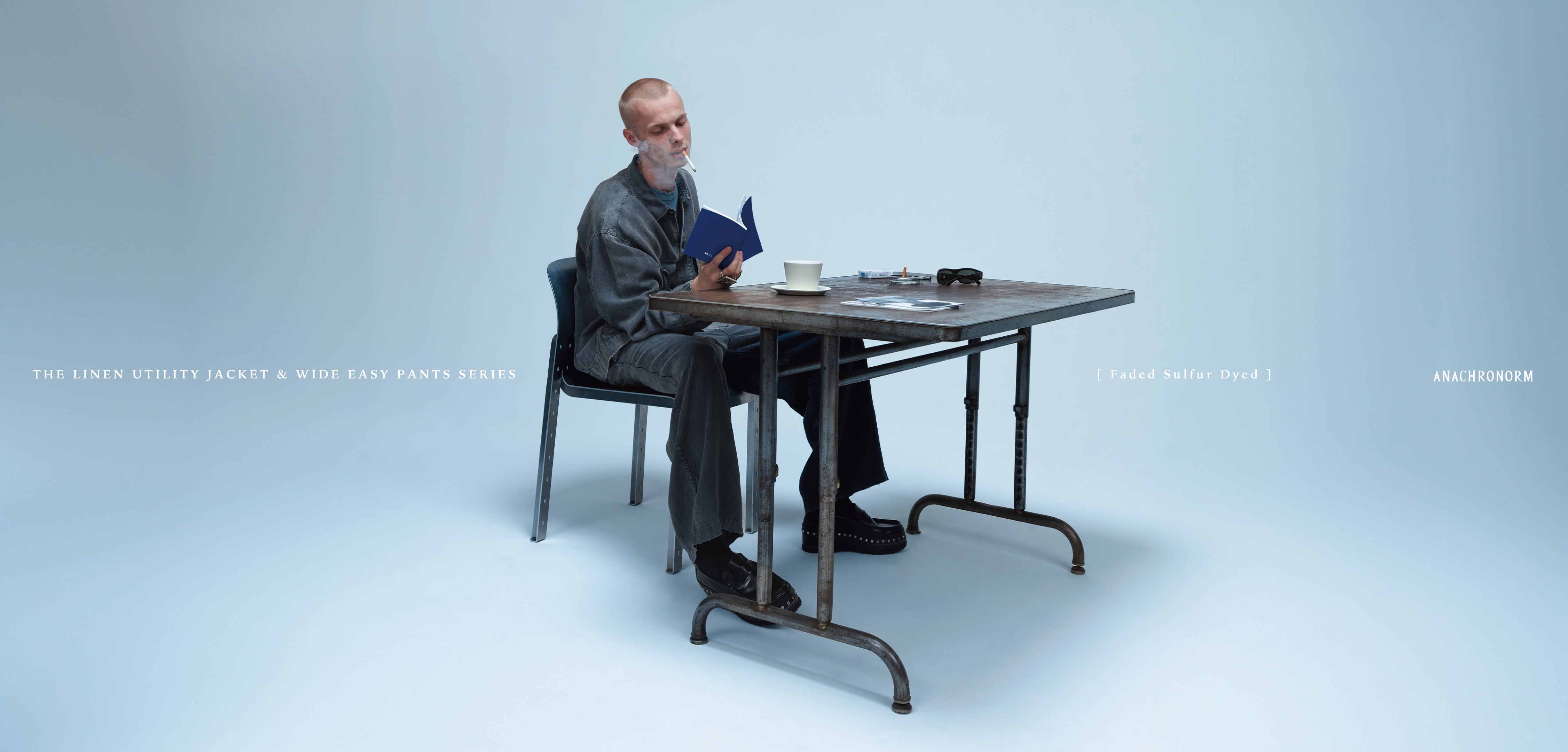 THE LINEN JACKET & PANTS SERIES [ Faded Sulfur Dyed ]