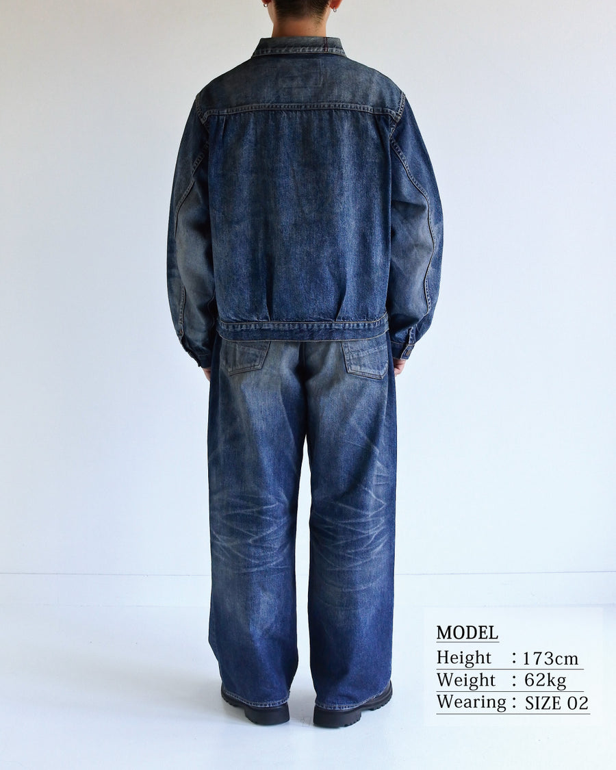 ANACHRONORM エイジング ダブルポケット デニムジャケット インディゴ | 507XX 2ndタイプ 11.5ozデニム エイジング加工 アタリ 日本製