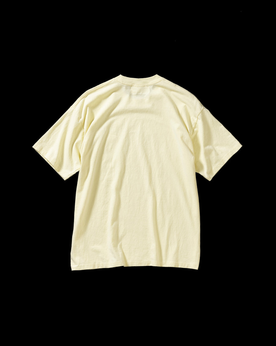 AN366 STICKER MOTIF PRINTED S/S T-S BEIGE