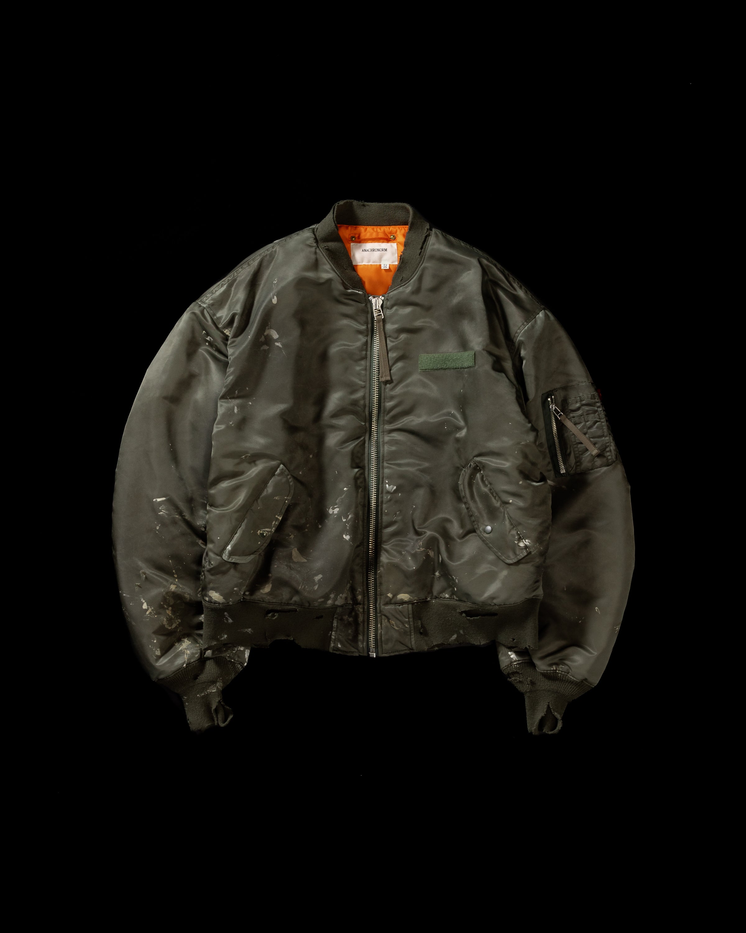 AN395 DIRTY NYLON MA-1 OLIVE