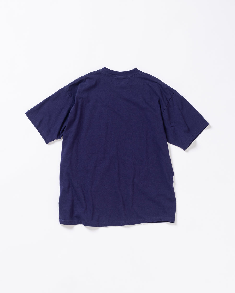 AN366 STICKER MOTIF PRINTED S/S T-S NAVY