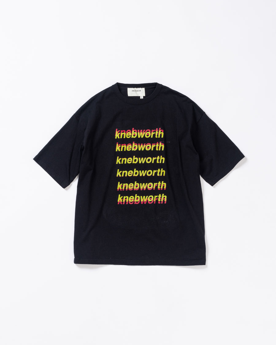 AN367 GRADATION PRINTED S/S T-S BLACK