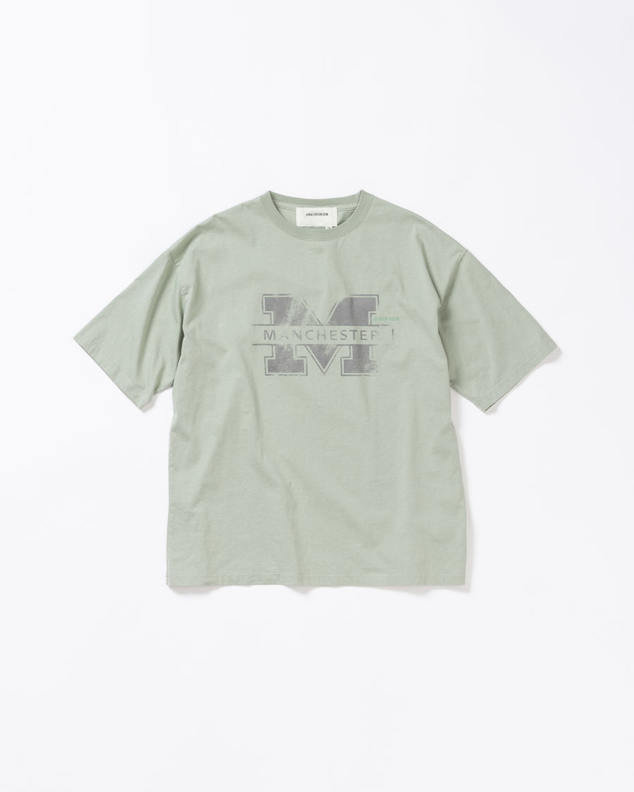 AN368 MANCHESTER PRINTED S/S T-S SAGE