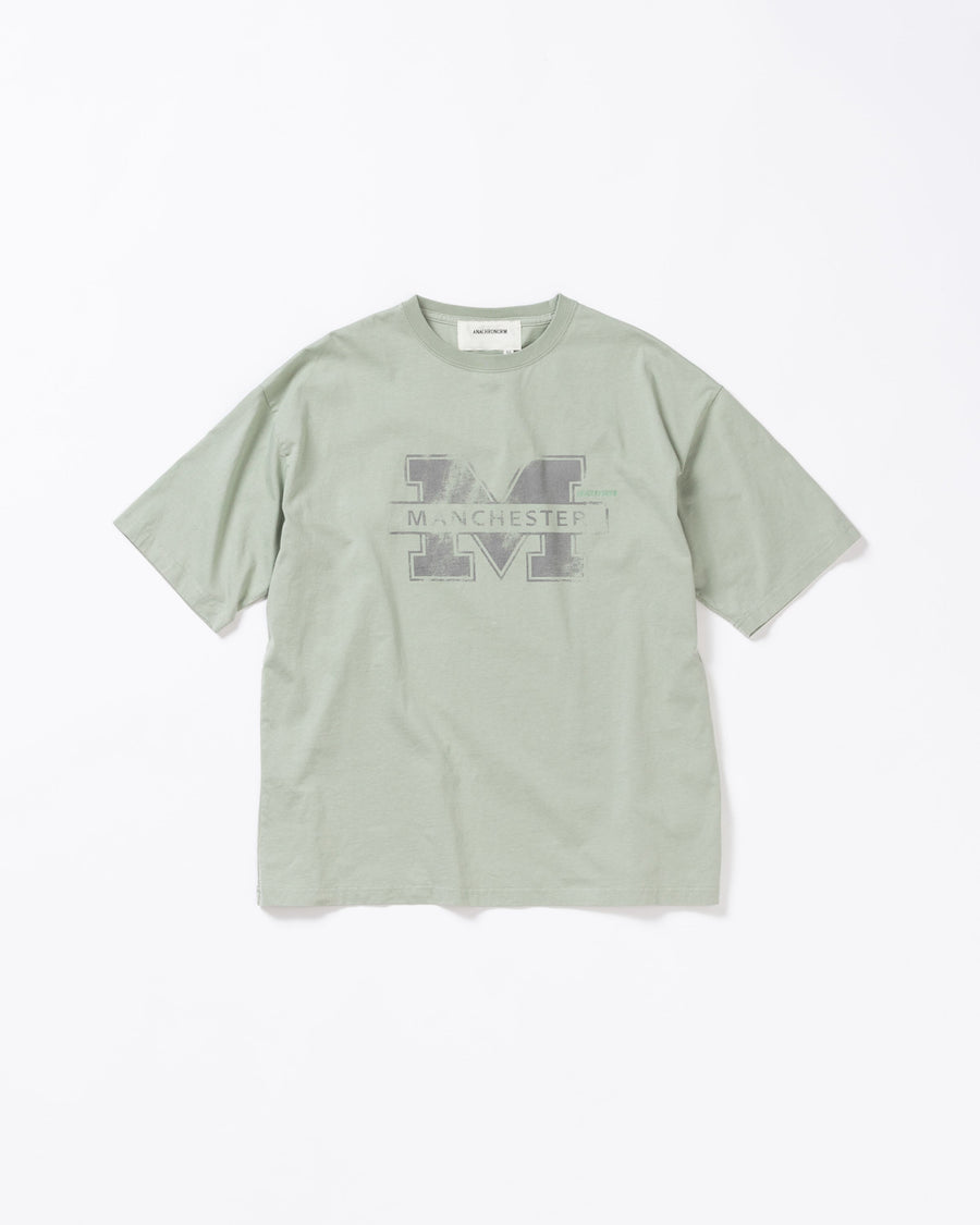ANACHRONORM / MANCHESTER PRINTED S/S T-S - SAGE