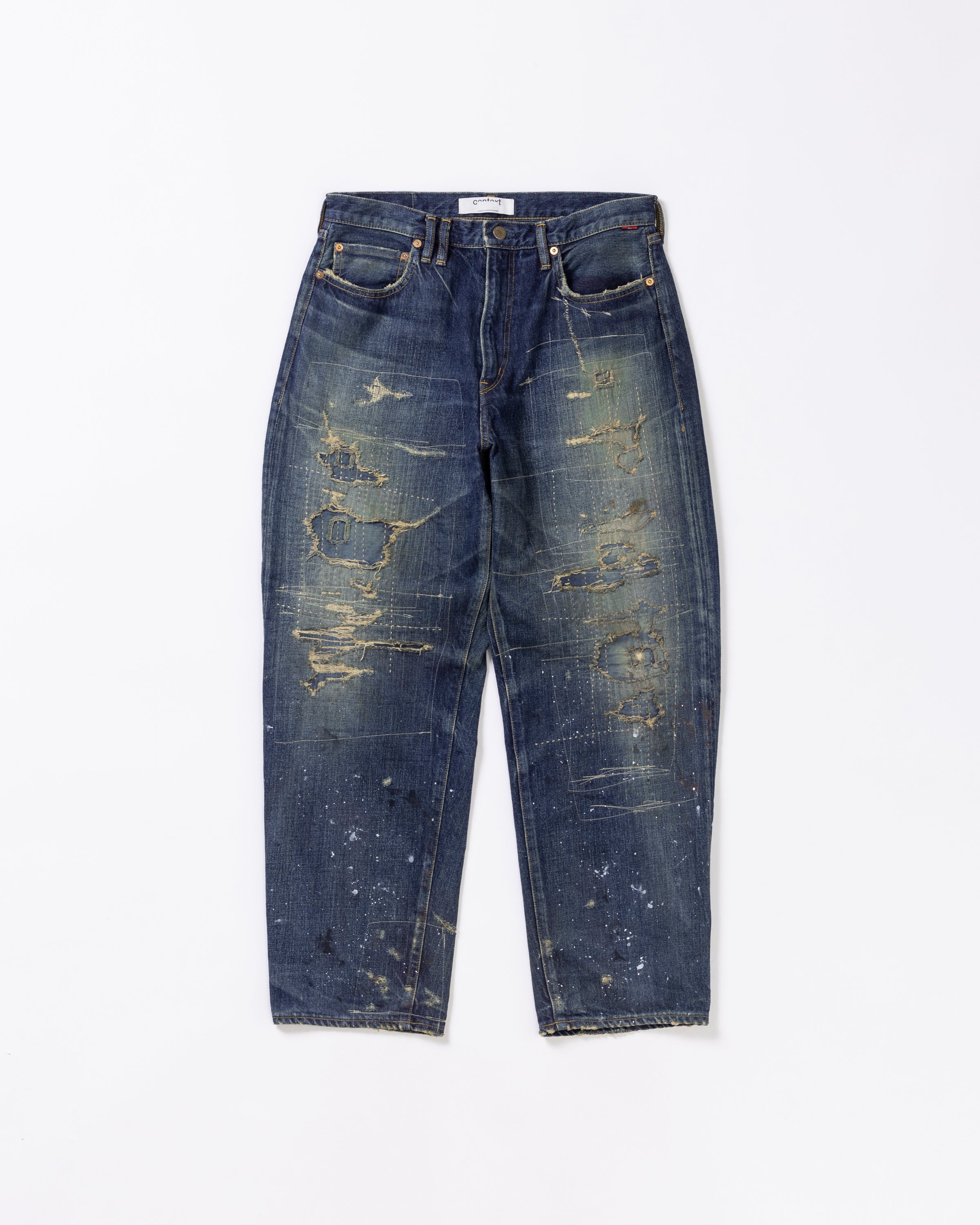 AN401 HARD REMAKED REGULAR TAPERED 5P PANTS INDIGO (REMAKE)