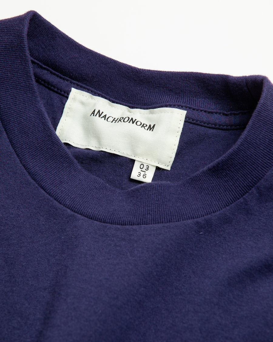 AN366 STICKER MOTIF PRINTED S/S T-S NAVY