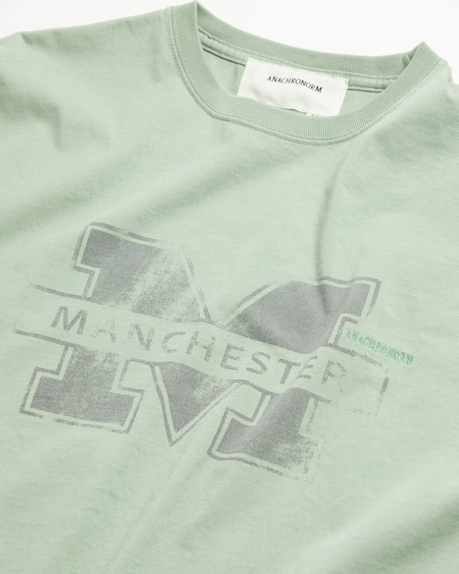 AN368 MANCHESTER PRINTED S/S T-S SAGE