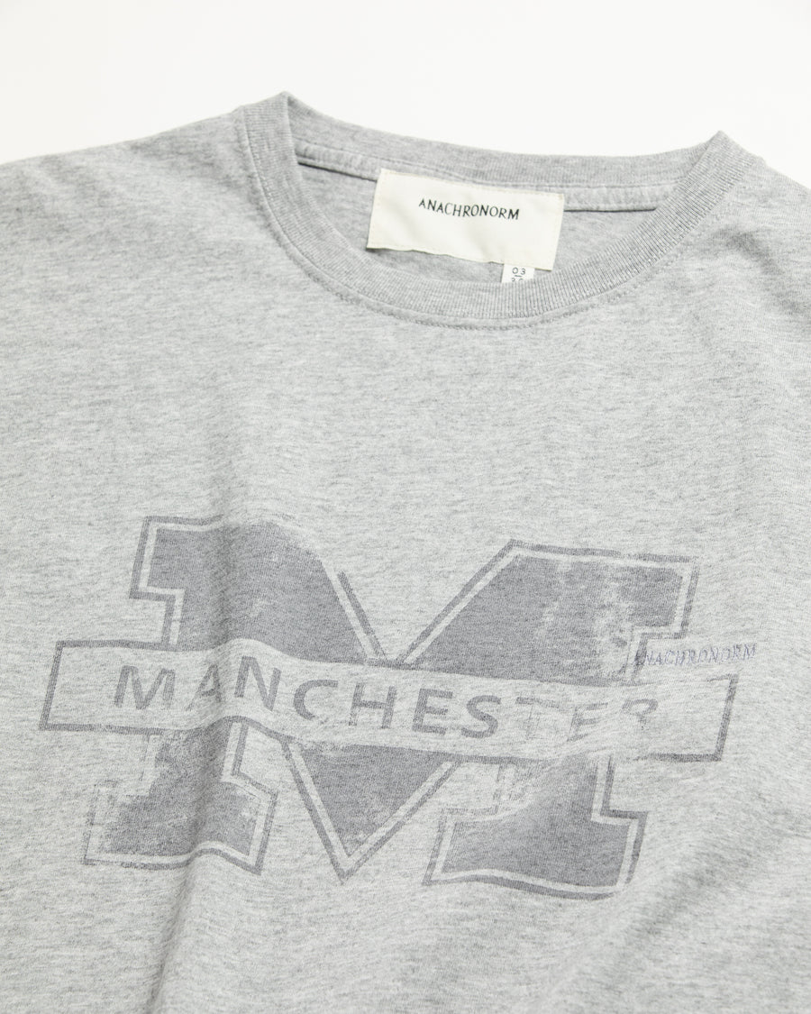 AN368 MANCHESTER PRINTED S/S T-S ASH GRAY