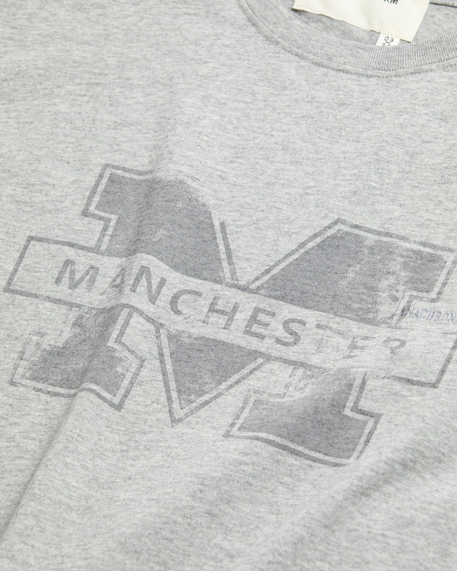 AN368 MANCHESTER PRINTED S/S T-S ASH GRAY