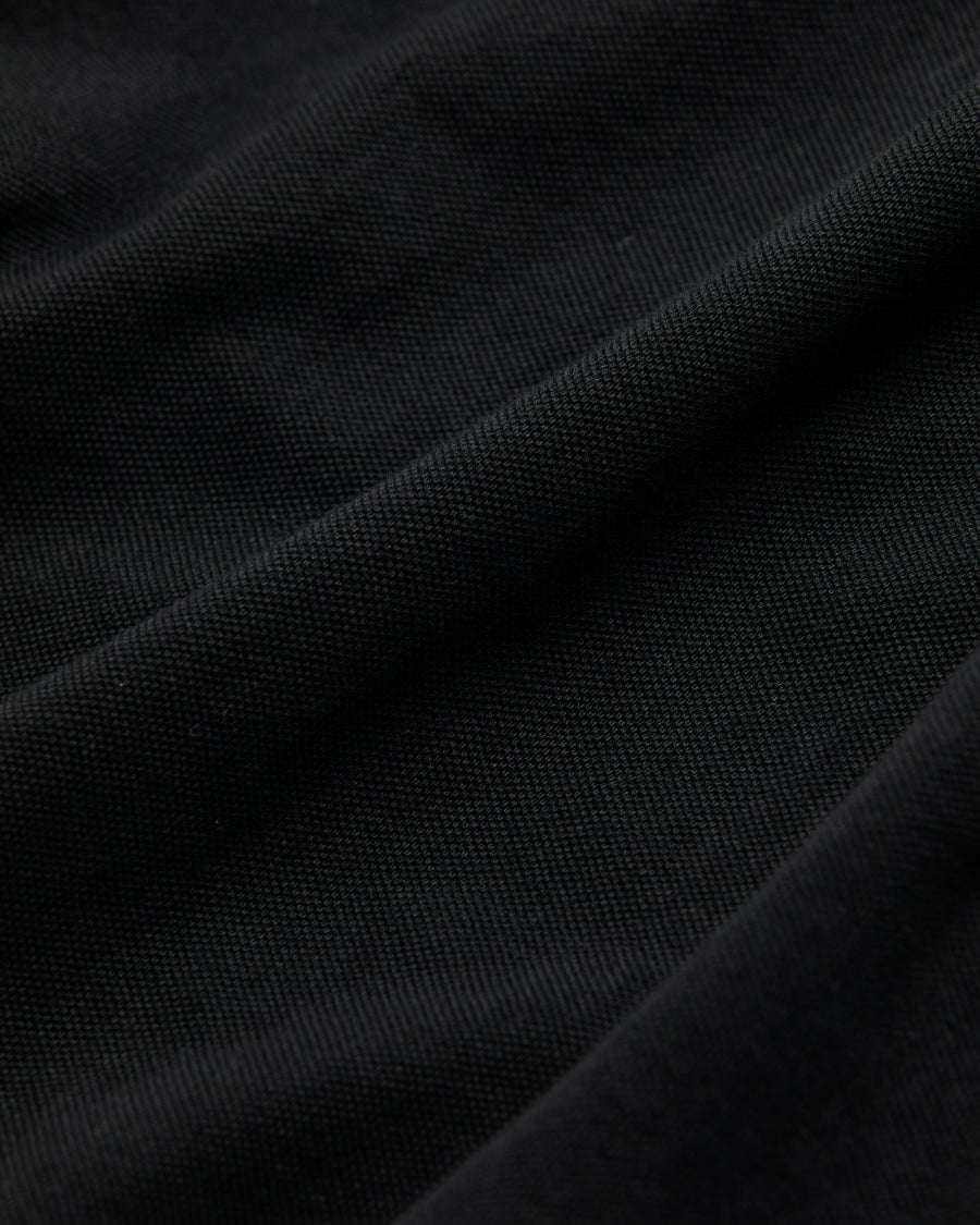 黒色の鹿の子生地を硫化染めしたロングスリーブTシャツ