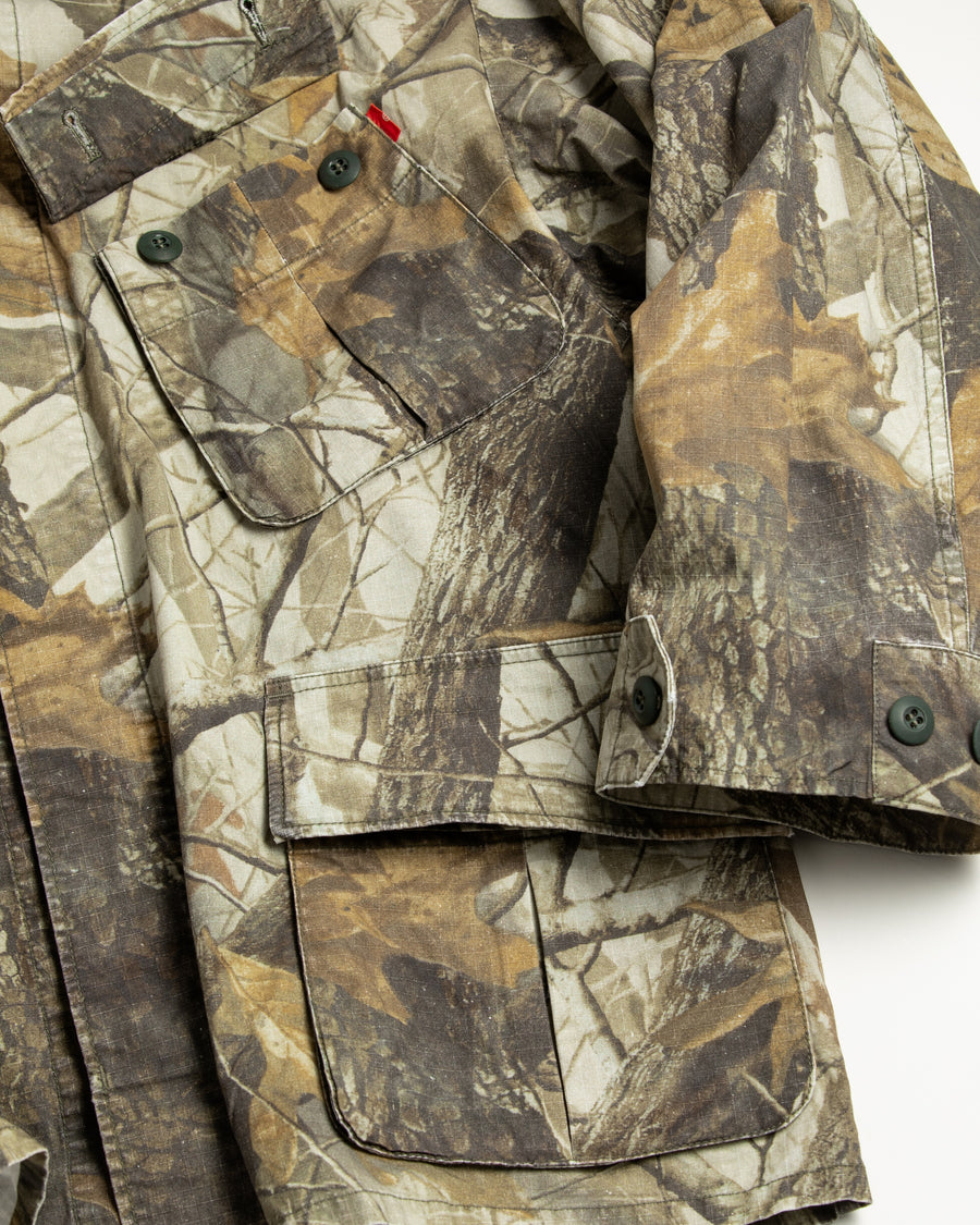 リップストップオリジナルリアルツリー生地を使用したファティーグジャケット