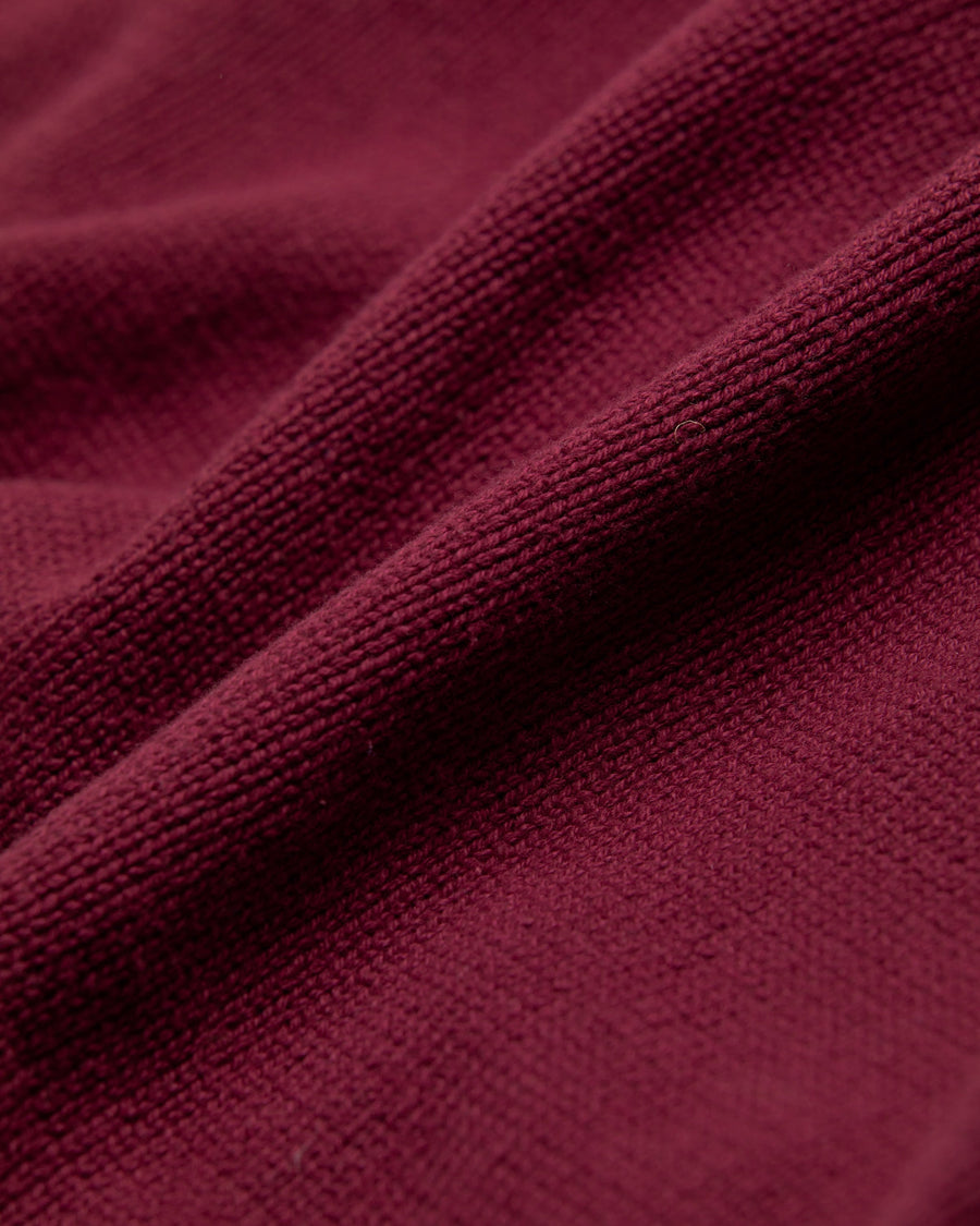 ANACHRONORM /BICOLOR DRIVERS KNIT BURGUNDY