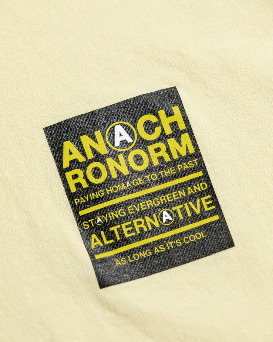 AN366 STICKER MOTIF PRINTED S/S T-S BEIGE