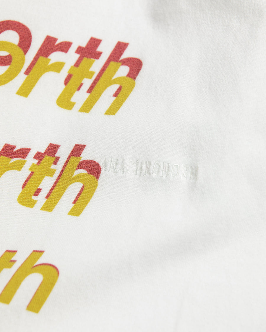 AN367 GRADATION PRINTED S/S T-S WHITE